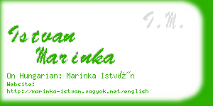 istvan marinka business card